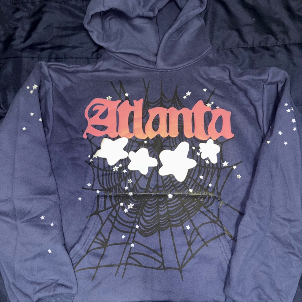 Navy Blue Atlanta Spider Hoodie